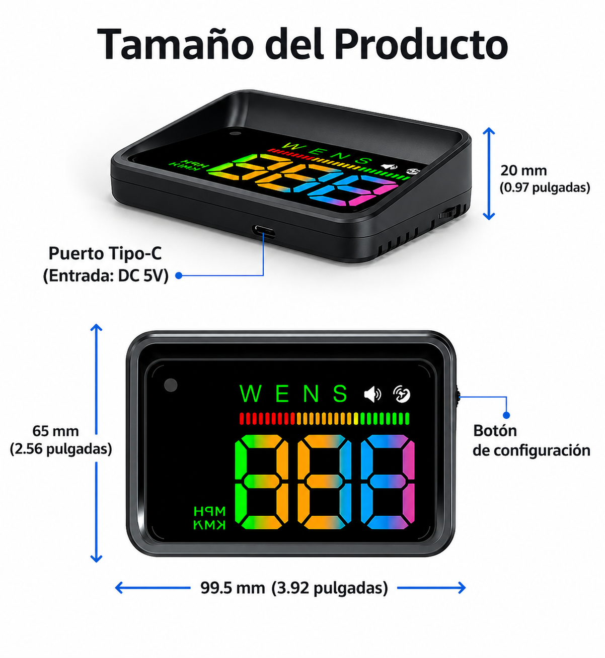 Conduzca con mayor seguridad sin tener que mirar hacia abajo: pantalla HUD inteligente.